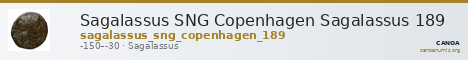 Sagalassus SNG Copenhagen Sagalassus 189 — CANOA