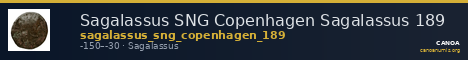 Sagalassus SNG Copenhagen Sagalassus 189 — CANOA