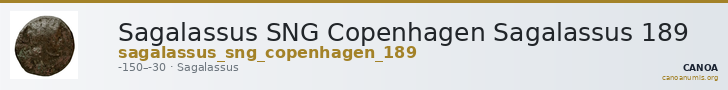 Sagalassus SNG Copenhagen Sagalassus 189 — CANOA
