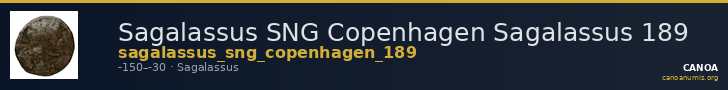 Sagalassus SNG Copenhagen Sagalassus 189 — CANOA