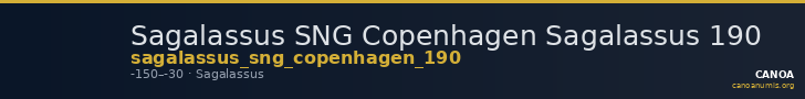 Sagalassus SNG Copenhagen Sagalassus 190 — CANOA