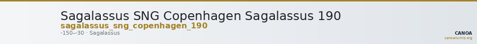 Sagalassus SNG Copenhagen Sagalassus 190 — CANOA