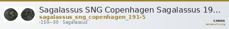 Sagalassus SNG Copenhagen Sagalassus 191-5 — CANOA