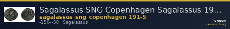 Sagalassus SNG Copenhagen Sagalassus 191-5 — CANOA