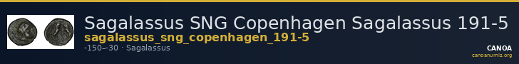 Sagalassus SNG Copenhagen Sagalassus 191-5 — CANOA
