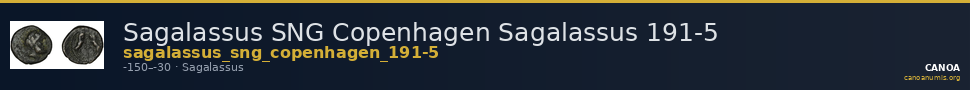 Sagalassus SNG Copenhagen Sagalassus 191-5 — CANOA
