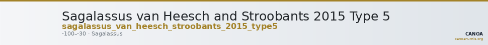 Sagalassus van Heesch and Stroobants 2015 Type 5 — CANOA