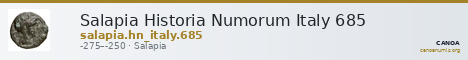 Salapia Historia Numorum Italy 685 — CANOA