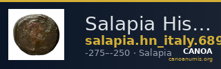 Salapia Historia Numorum Italy 689 — CANOA