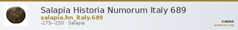 Salapia Historia Numorum Italy 689 — CANOA