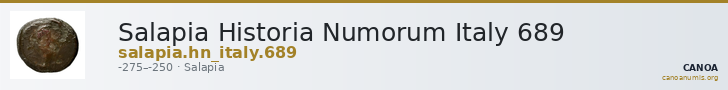 Salapia Historia Numorum Italy 689 — CANOA