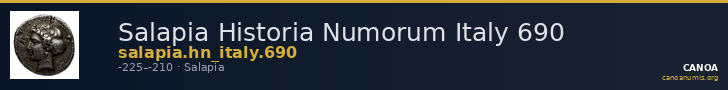 Salapia Historia Numorum Italy 690 — CANOA