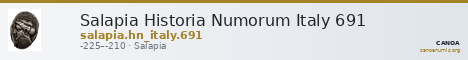 Salapia Historia Numorum Italy 691 — CANOA