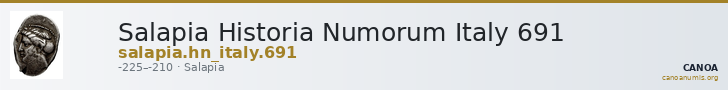 Salapia Historia Numorum Italy 691 — CANOA