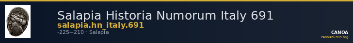 Salapia Historia Numorum Italy 691 — CANOA