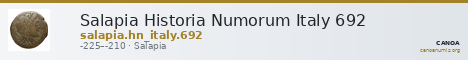 Salapia Historia Numorum Italy 692 — CANOA