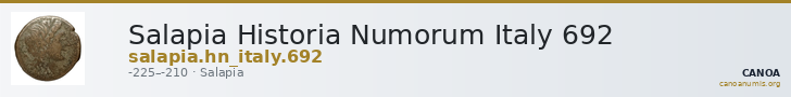 Salapia Historia Numorum Italy 692 — CANOA