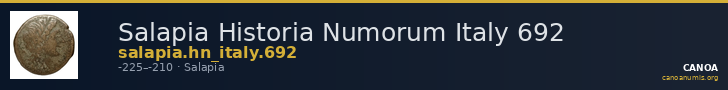Salapia Historia Numorum Italy 692 — CANOA