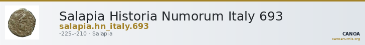 Salapia Historia Numorum Italy 693 — CANOA