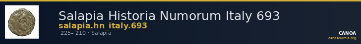 Salapia Historia Numorum Italy 693 — CANOA