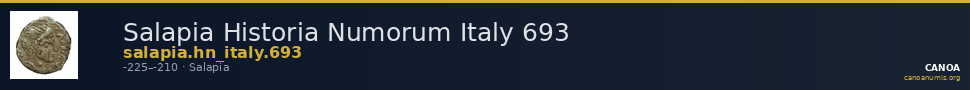 Salapia Historia Numorum Italy 693 — CANOA