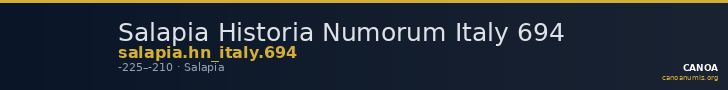 Salapia Historia Numorum Italy 694 — CANOA
