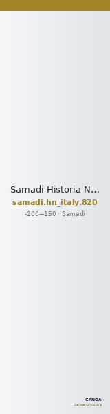Samadi Historia Numorum Italy 820 — CANOA