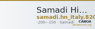 Samadi Historia Numorum Italy 820 — CANOA