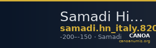 Samadi Historia Numorum Italy 820 — CANOA