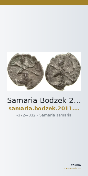 Samaria Bodzek 2011 Pl. 9, 18 — CANOA