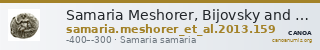 Samaria Meshorer, Bijovsky and Fischer-Bossert 2013 159 — CANOA
