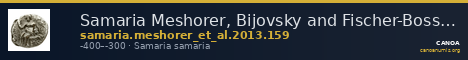Samaria Meshorer, Bijovsky and Fischer-Bossert 2013 159 — CANOA