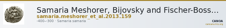 Samaria Meshorer, Bijovsky and Fischer-Bossert 2013 159 — CANOA