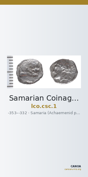 Samarian Coinage 1 — CANOA