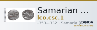 Samarian Coinage 1 — CANOA
