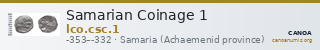 Samarian Coinage 1 — CANOA