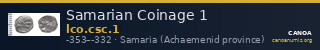 Samarian Coinage 1 — CANOA