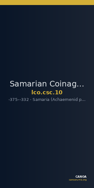 Samarian Coinage 10 — CANOA
