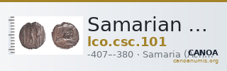 Samarian Coinage 101 — CANOA