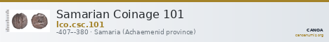 Samarian Coinage 101 — CANOA
