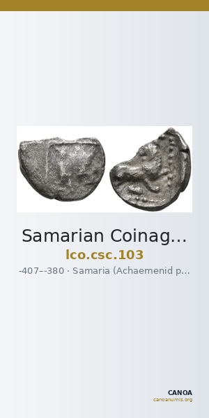Samarian Coinage 103 — CANOA