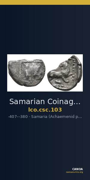 Samarian Coinage 103 — CANOA