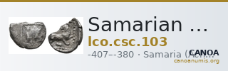 Samarian Coinage 103 — CANOA