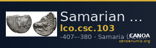Samarian Coinage 103 — CANOA