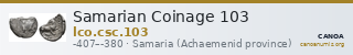 Samarian Coinage 103 — CANOA