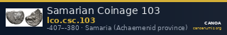 Samarian Coinage 103 — CANOA
