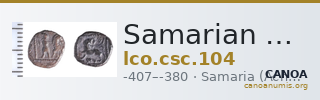 Samarian Coinage 104 — CANOA