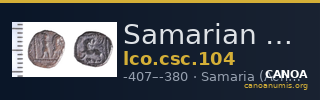 Samarian Coinage 104 — CANOA