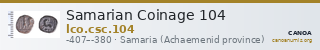 Samarian Coinage 104 — CANOA