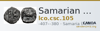 Samarian Coinage 105 — CANOA